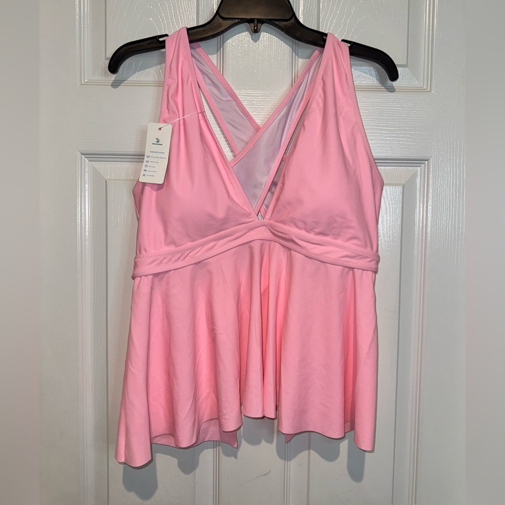 Beachside Pink Women's Swim Bikini Top. Size XL. NWT